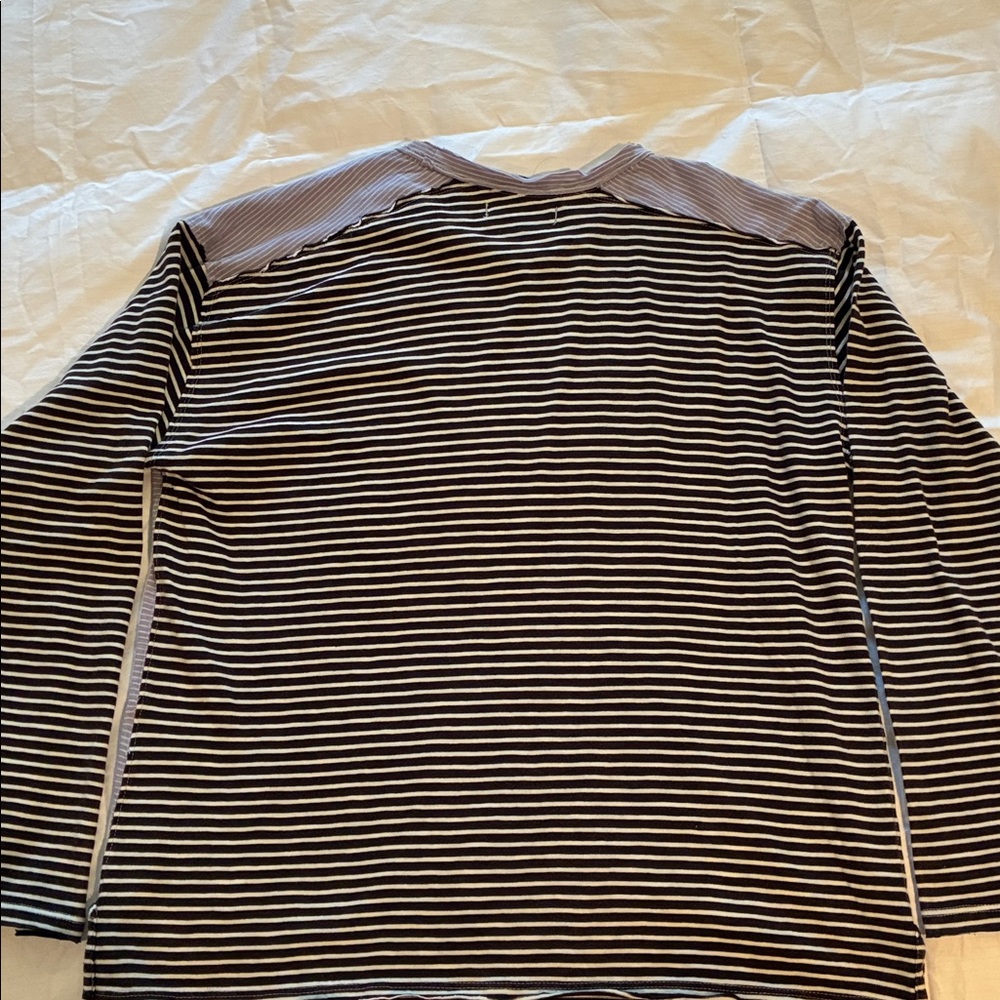 Free People We The Free Butterfly Striped long sleeve Tee Top Oversized XS - Picture 6 of 6